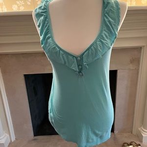 Lilly Pulitzer turquoise 3 button top